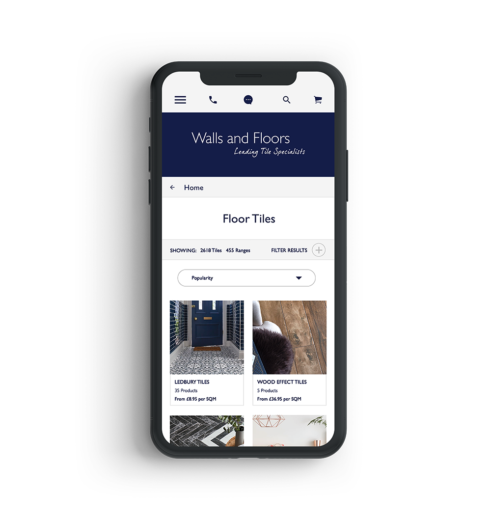 Magento website on an iphone